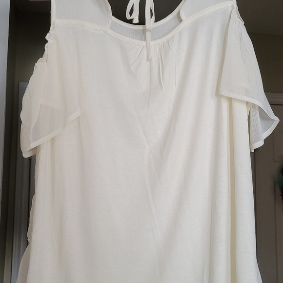 August Silk Cold Shoulder Tiered Blouse - Picture 10 of 12
